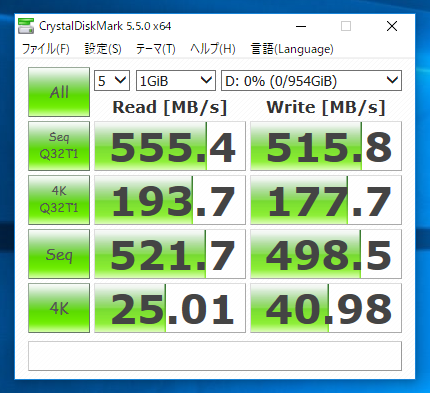 SanDisk SSD X600 SD9SN8W-1T00-1122 (1TB)のパフォーマンス - 読み書きの速度と性能:画像7