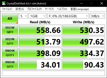 WESTERN DIGITAL SSD WDS200T1R0A (2TB) のレビュー と パフォーマンス測定:画像8