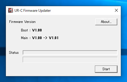Steinbergh UR22C / UR44C のファームウェアをアップデートする:画像7