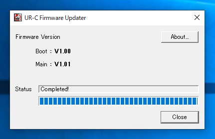 Steinbergh UR22C / UR44C のファームウェアをアップデートする:画像11