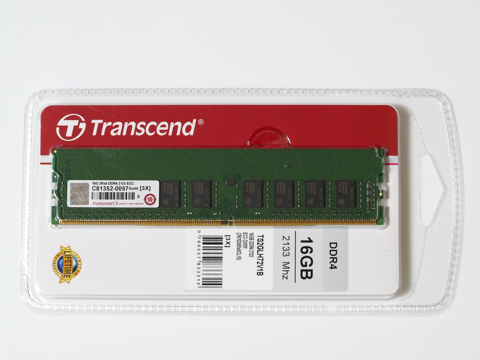 Transcend 16GB DDR4 メモリ TS2GLH72V1B のレビュー:画像1