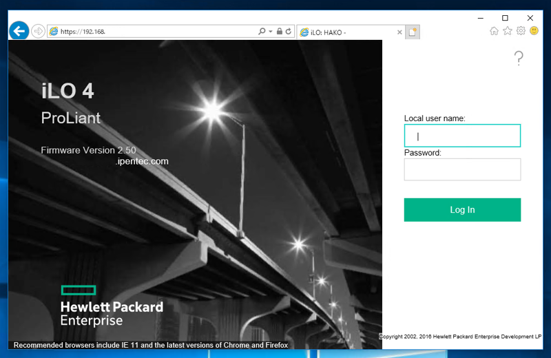 iLO4 の管理画面へのSSL証明書の設定手順 - iLO4 の管理画面にアクセスするとSSLのエラーが発生する:画像35