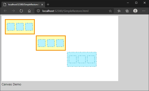 HTML Canvas の描画設定を保存し、後で描画設定を復帰させる:画像1
