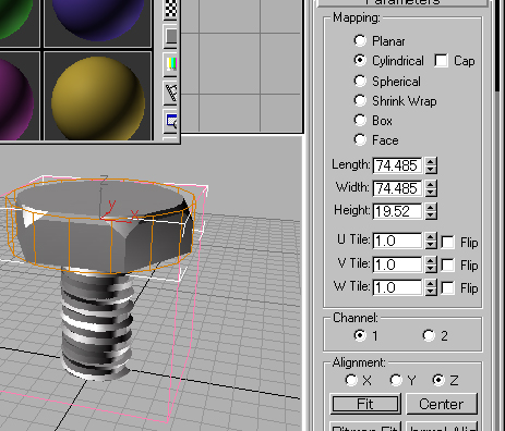 ボルトを作る - マテリアル設定 [iPentec 3DSMAX Tech]:画像5
