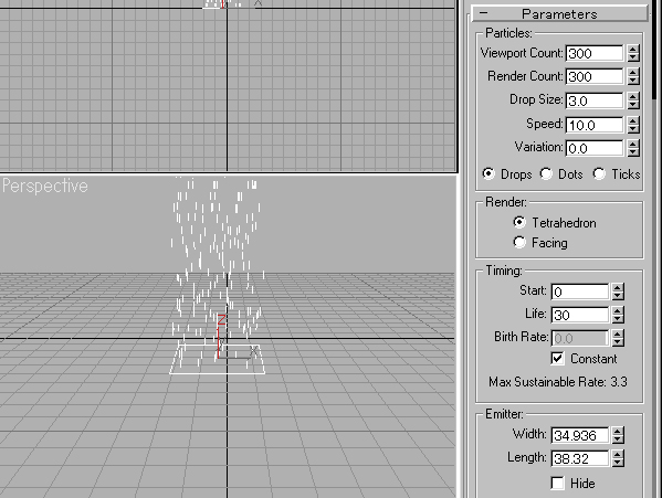 パーティクルシステムを使ってみよう - パラメータをいろいろ変えてみよう [iPentec 3DSMAX Tech]:画像1