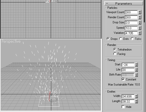 パーティクルシステムを使ってみよう - パラメータをいろいろ変えてみよう [iPentec 3DSMAX Tech]:画像6
