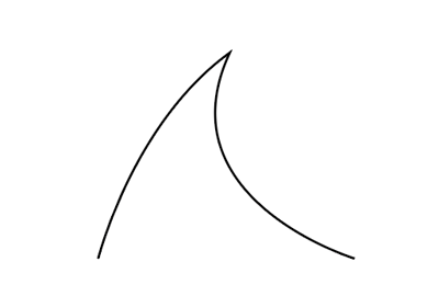 曲線のハンドルを左右独立して動かす - アンカーポイントで鋭角な頂点を作成する:画像5