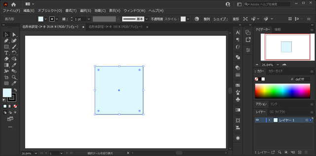シアーツールを利用した変形操作で等角図 (等図角投影 アイソメトリック プロジェクション) の面を描画する:画像2