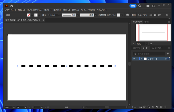 IllustratorでJRの線路の地図記号の線を描画する:画像7