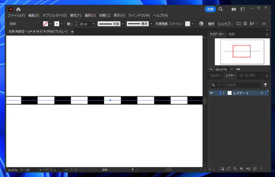 IllustratorでJRの線路の地図記号の線を描画する:画像8