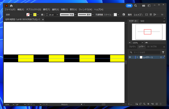 IllustratorでJRの線路の地図記号の線を描画する:画像9