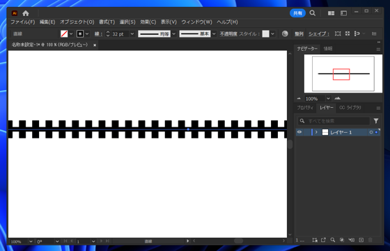一つの線で複数の線幅を持つ線を作成する - 複数アピアランスの利用:画像19