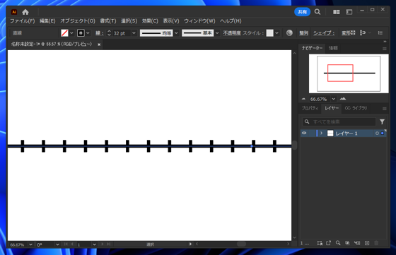 Illustratorでの私鉄の線路の地図記号の描画方法:画像9