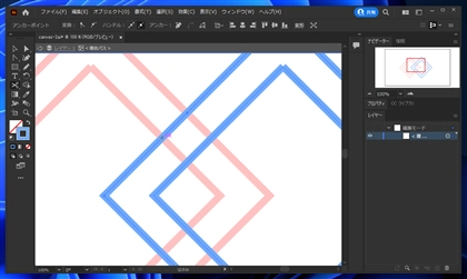重なる図形で部分ごとに重なり順が異なる図形を描画する:画像25
