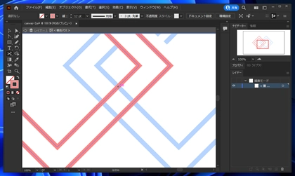 重なる図形で部分ごとに重なり順が異なる図形を描画する:画像30