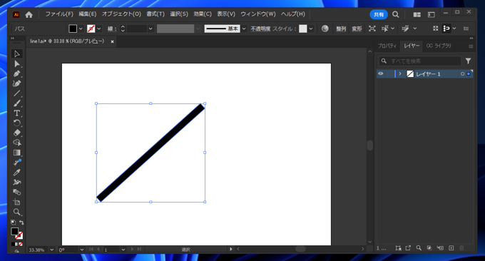 Illustratorの線をアウトライン化する:画像4