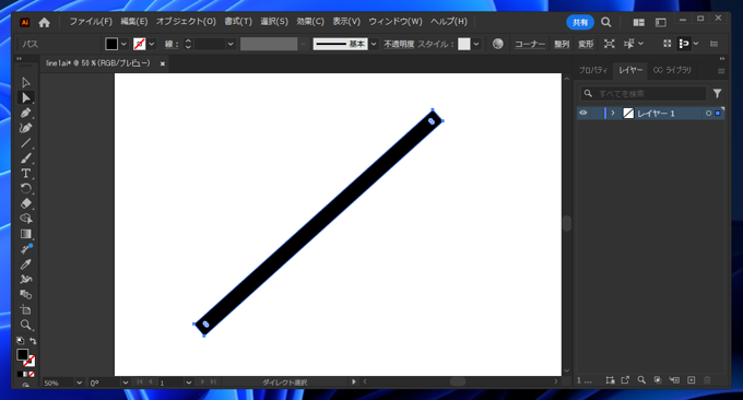 Illustratorの線をアウトライン化する:画像5
