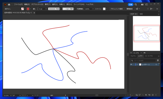 Illustratorで複数のパスを同時にパス編集モードにしたい:画像1