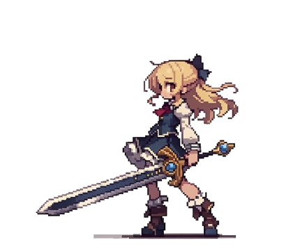 画像生成でキャラクターの2Dスプライトのモーション画像を作成する:画像6