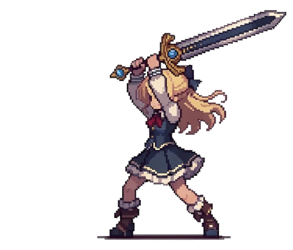 画像生成でキャラクターの2Dスプライトのモーション画像を作成する:画像7