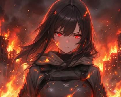 炎を表現する画像を生成する - nano banana / qwen image edit を利用:画像2