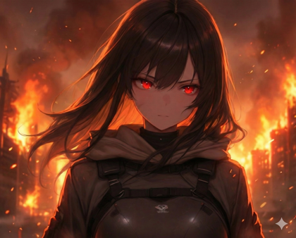 炎を表現する画像を生成する - nano banana / qwen image edit を利用:画像3