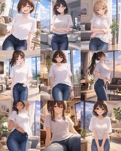MOSS Imageのスコアタグ (score_9, score_8, score_7 ...) 、クオリティタグ(masterpiece, best quality, ...)の画像生成傾向を調査する:画像35