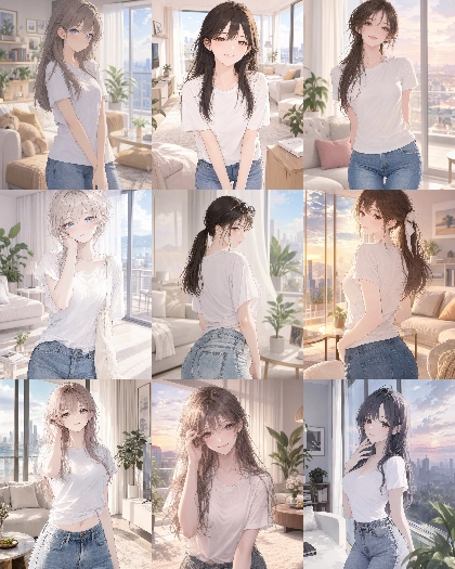 MOSS Imageのスコアタグ (score_9, score_8, score_7 ...) 、クオリティタグ(masterpiece, best quality, ...)の画像生成傾向を調査する:画像64