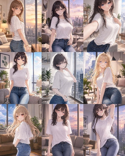 MOSS Imageのスコアタグ (score_9, score_8, score_7 ...) 、クオリティタグ(masterpiece, best quality, ...)の画像生成傾向を調査する:画像9