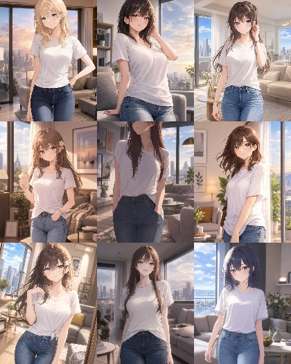 MOSS Imageのスコアタグ (score_9, score_8, score_7 ...) 、クオリティタグ(masterpiece, best quality, ...)の画像生成傾向を調査する:画像6