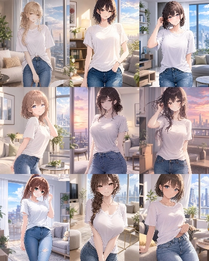 score_8up - MOSS Imageのスコアタグ (score_9, score_8, score_7 ...) 、クオリティタグ(masterpiece, best quality, ...)の画像生成傾向を調査する:画像19