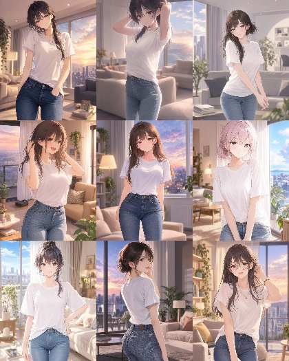 MOSS Imageのスコアタグ (score_9, score_8, score_7 ...) 、クオリティタグ(masterpiece, best quality, ...)の画像生成傾向を調査する:画像30