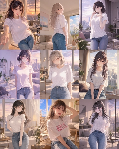 MOSS Imageのスコアタグ (score_9, score_8, score_7 ...) 、クオリティタグ(masterpiece, best quality, ...)の画像生成傾向を調査する:画像48