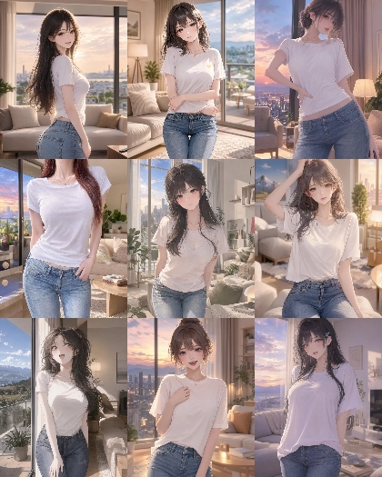 MOSS Imageのスコアタグ (score_9, score_8, score_7 ...) 、クオリティタグ(masterpiece, best quality, ...)の画像生成傾向を調査する:画像44