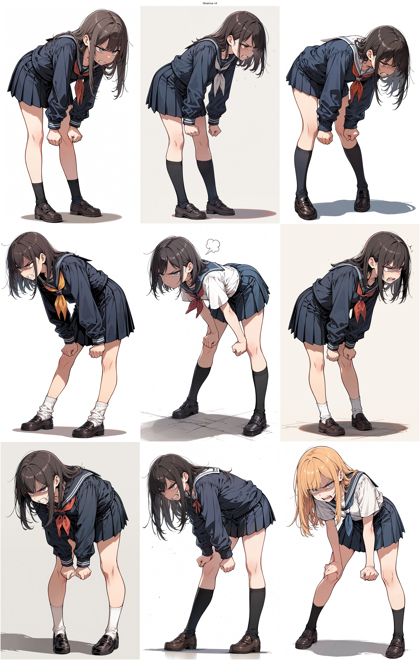 Dinamus v4 - ぷんすかポーズを表現するプロンプト、画像生成結果:画像7