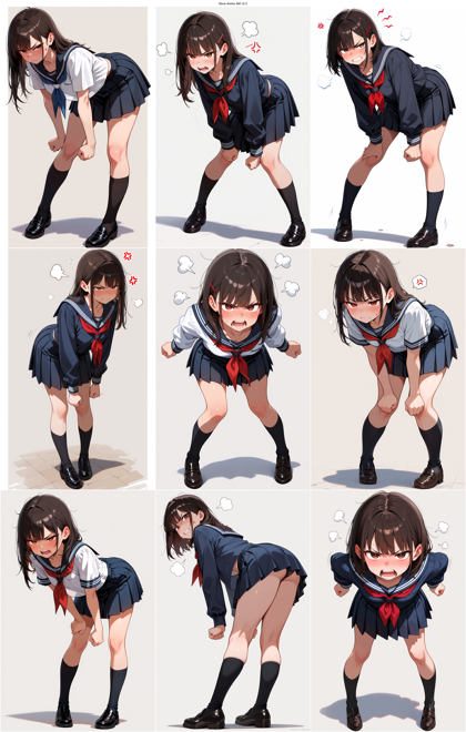 Nova Anime AM v2.5 - ぷんすかポーズを表現するプロンプト、画像生成結果:画像2