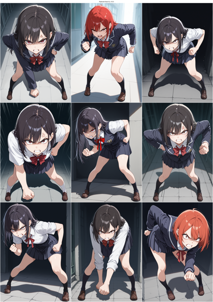 Raehoshi illust XL v10.0 - ぷんすかポーズを表現するプロンプト、画像生成結果:画像11