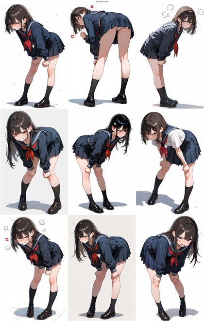 Tekito-Mix v3.0 beta - ぷんすかポーズを表現するプロンプト、画像生成結果:画像4