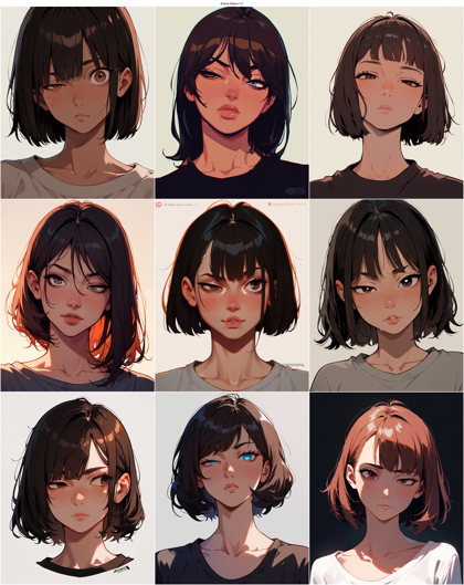 Anima base-v1.0 - 左右の目の表情が異なる顔を表現するプロンプト、画像生成結果:画像9