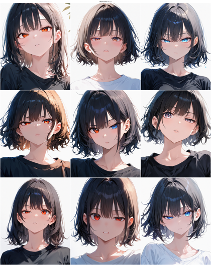 Hikari Anima v1.1.0 - 左右の目の表情が異なる顔を表現するプロンプト、画像生成結果:画像15