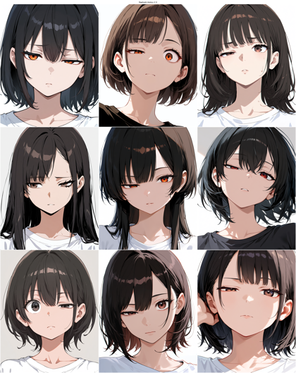 Raehoshi Anima v1.0 - 左右の目の表情が異なる顔を表現するプロンプト、画像生成結果:画像14