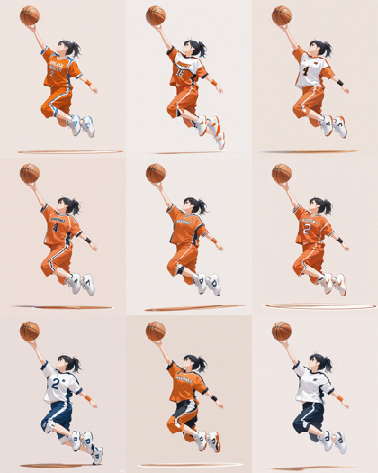 WAI-illustrious-SDXL v16.0 - バスケットボールのレイアップシュートを表現するプロンプト、画像生成結果:画像16