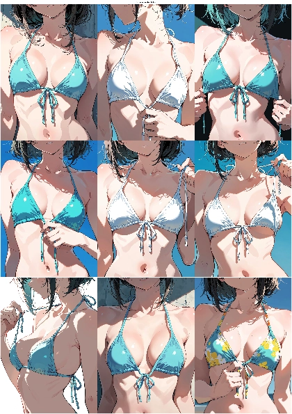 Confound Atelier JetMix - 水着の紐をほどく・水着を脱ぎかけているシーンのプロンプト、画像生成結果:画像8