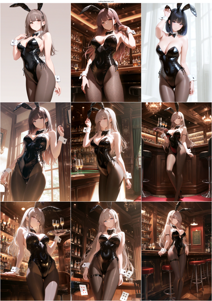 CatPony-Dark Ani-il_v4.0 - バニーガール衣装を表現するプロンプト、画像生成結果:画像8