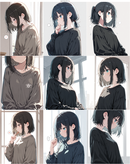 Hakushi Mix Anima v1.0 - セーターの縄編み、縄模様を表現するプロンプト、画像生成結果:画像14