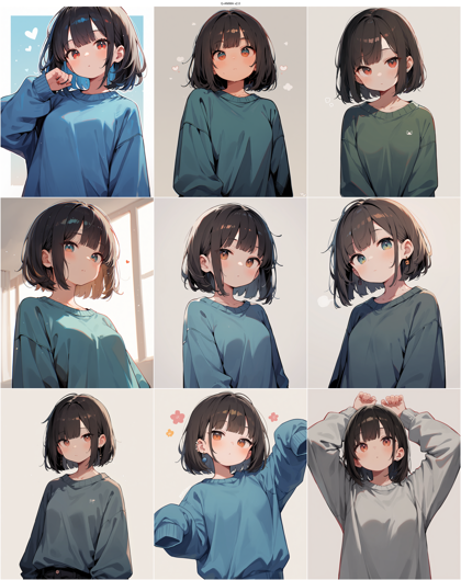 Q-ANIMA v2.0 - セーターの縄編み、縄模様を表現するプロンプト、画像生成結果:画像15