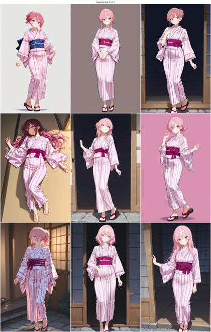 Raehoshi illust XL v9.1 - 浴衣を着ているキャラクターを表現するプロンプト、画像生成結果:画像4