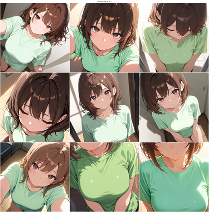 Raehoshi illust XL v9.1 - 胸の谷間を見せる/見せないの表現をするプロンプト、画像生成結果:画像4