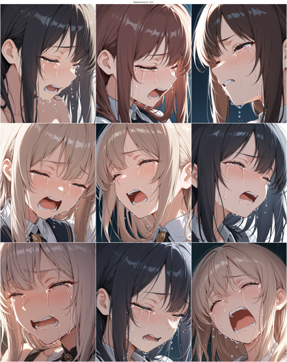 Raehoshi illust XL v10.0 - 泣き顔を表現するプロンプト、画像生成結果:画像4