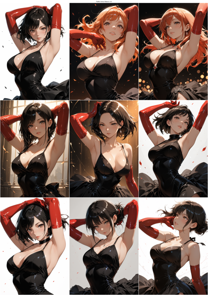 FiaMix Anima Reboot v3.0 - 長い手袋、肘まであるグローブを表現するプロンプト、画像生成結果:画像6